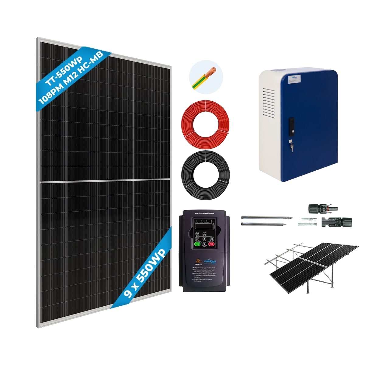 2HP-1.5kW Monofaze 220V Pompa için Tarımsal Sulama Sistemi