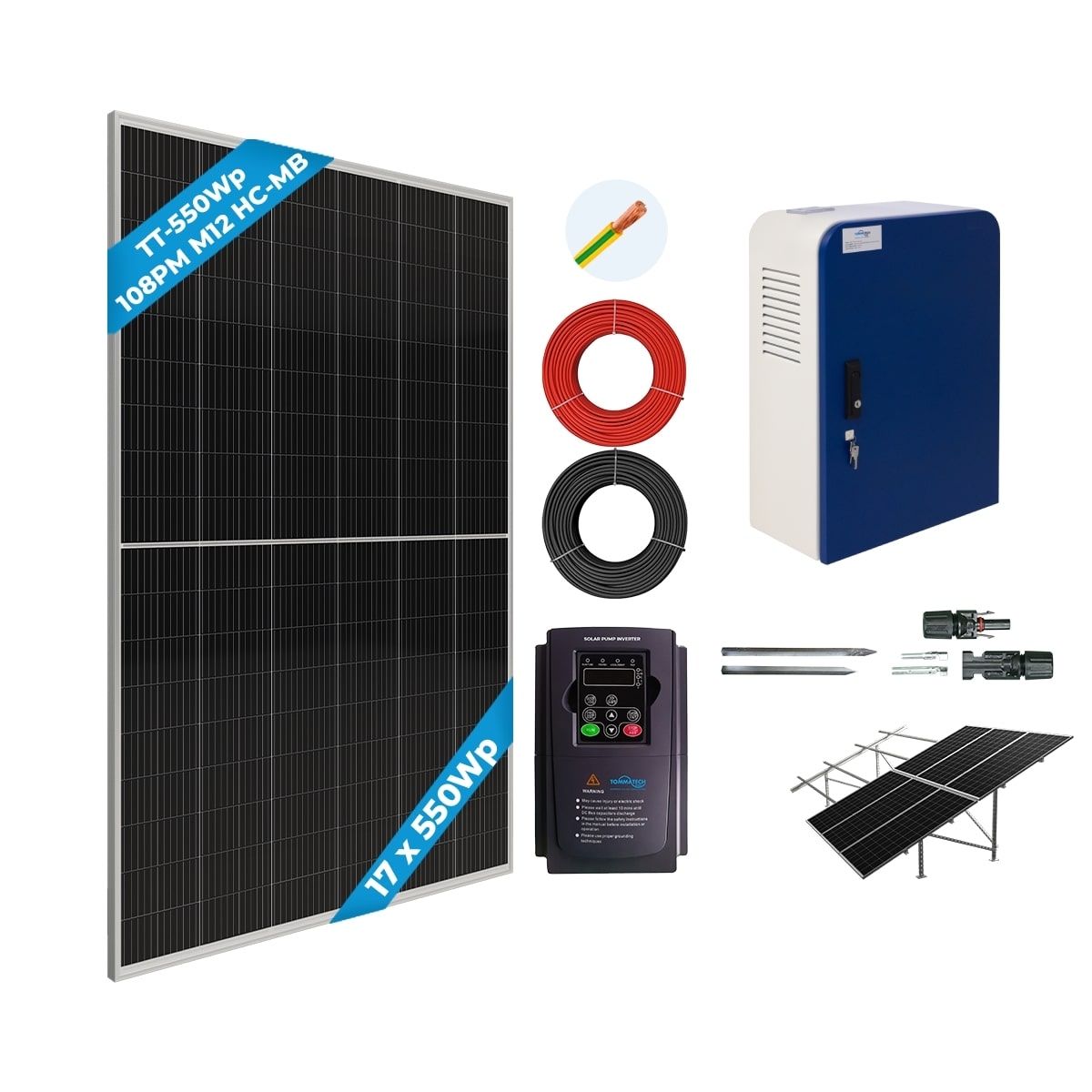 5.5HP-4kW Trifaze 380V Pompa için Tarımsal Sulama Sistemi